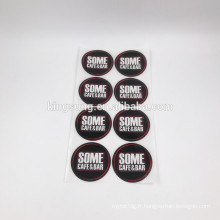 3cm and 5cm round vinyl or paper adhesive stickers with custom logo